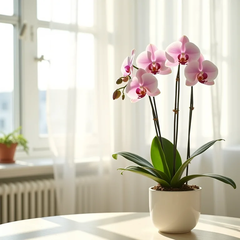 Orquídeas em ambiente com boa ventilação e umidade