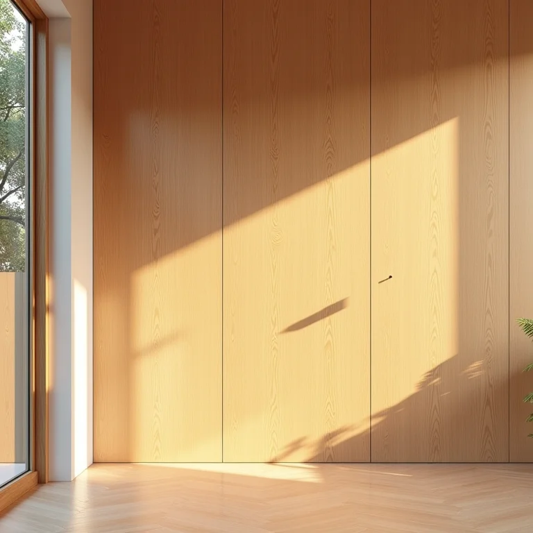 Painel de MDF 3D com textura de madeira.