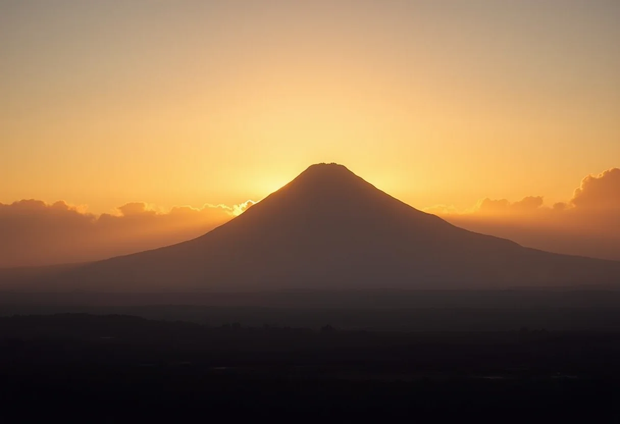 Paisagem do Monte Roraima ao pôr do sol