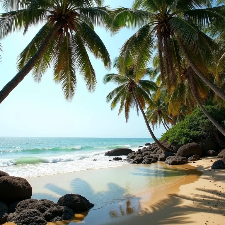 Paisagem idílica da Praia dos Carneiros em Tamandaré, Pernambuco.