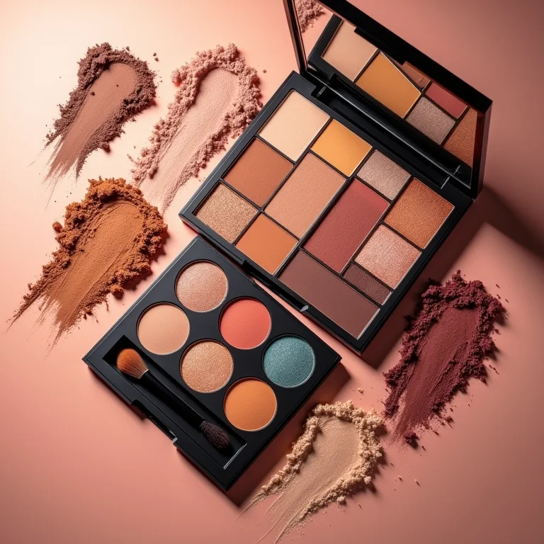 Paletas de sombra com cores vibrantes e neutras