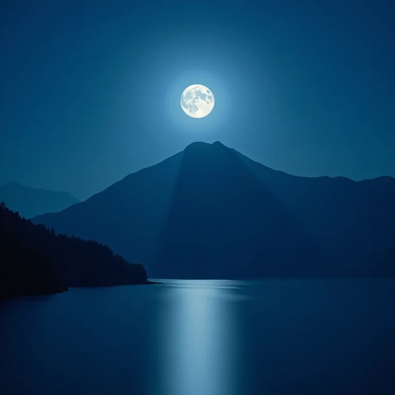 Pão de Açúcar sob a luz da lua cheia
