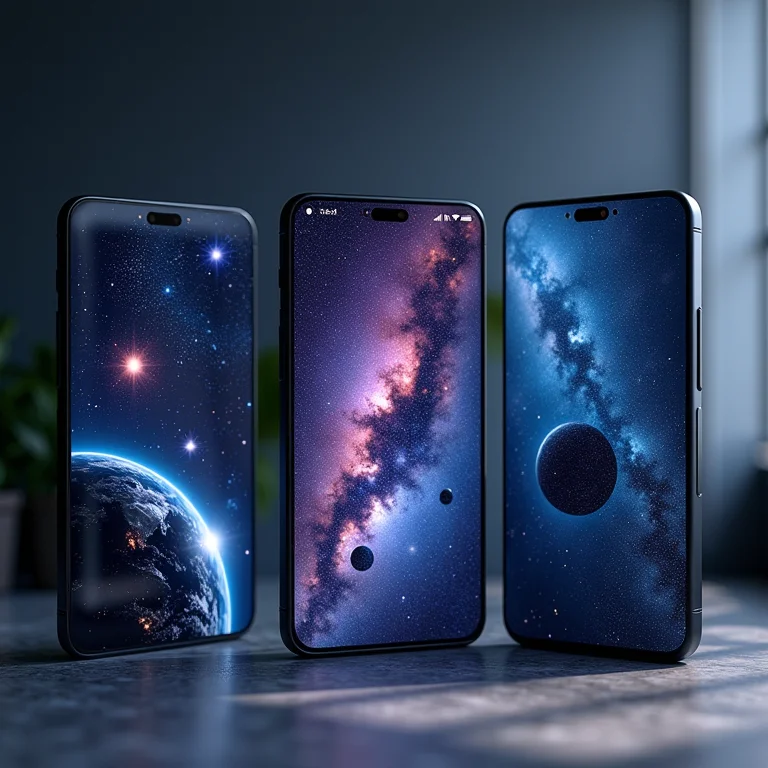 Papéis de parede com tema espacial.