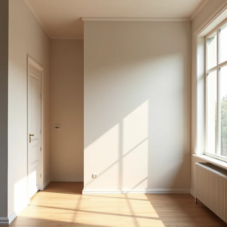 Paredes vazias em apartamento pequeno, sem aproveitamento do espaço vertical