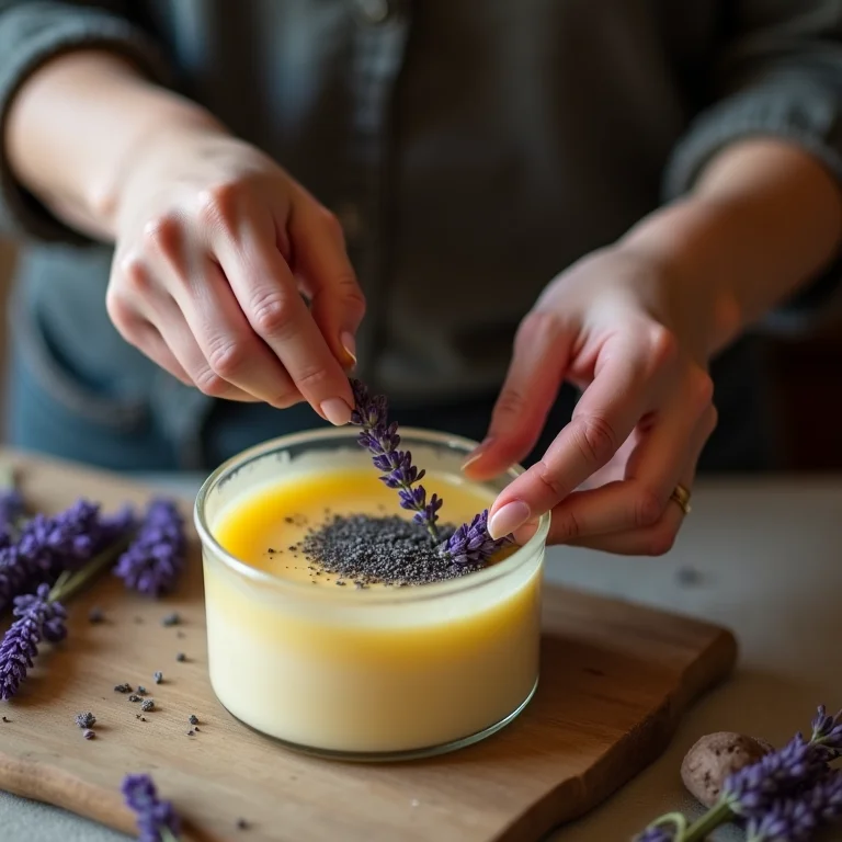 Personalizando velas aromáticas com corantes e ervas