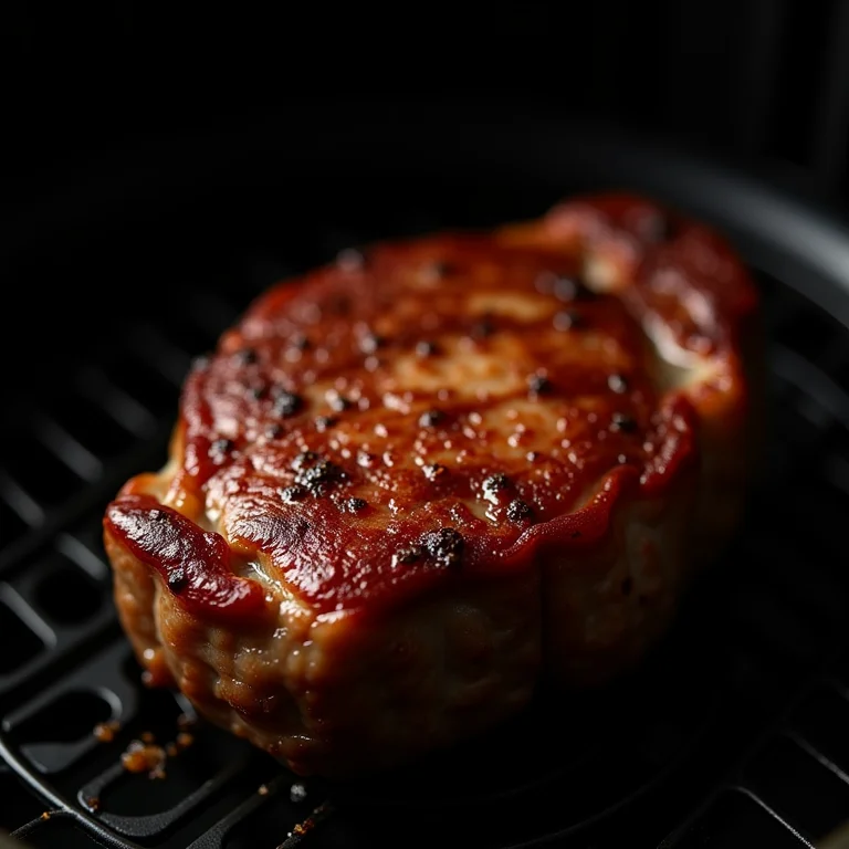Picanha argentina sendo preparada em uma airfryer.