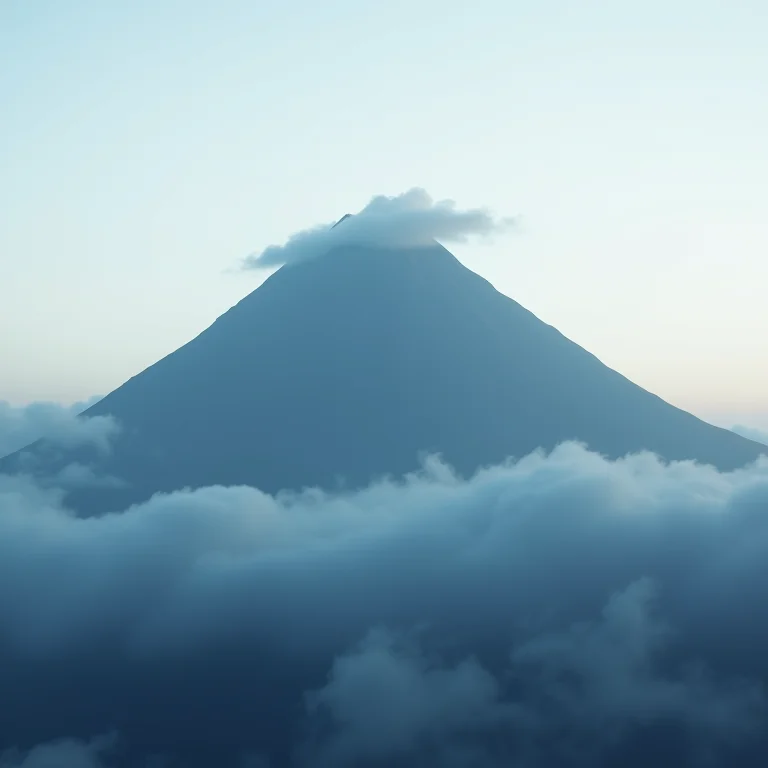 Pico do Monte Roraima envolto em nuvens