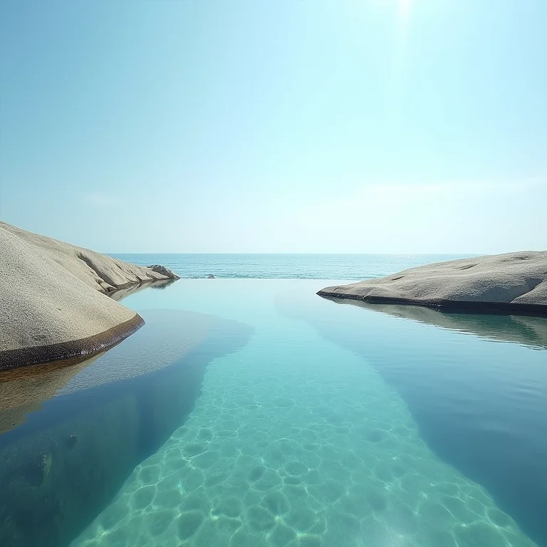 Piscinas naturais de Taipu de Fora na maré baixa