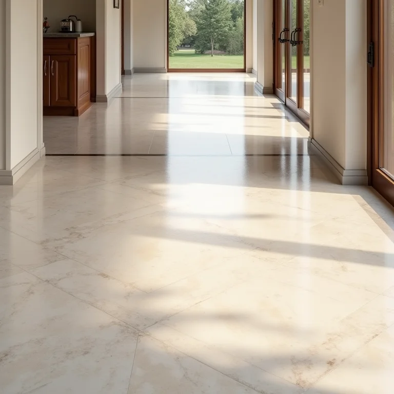 Piso vinílico durável em área de alto tráfego