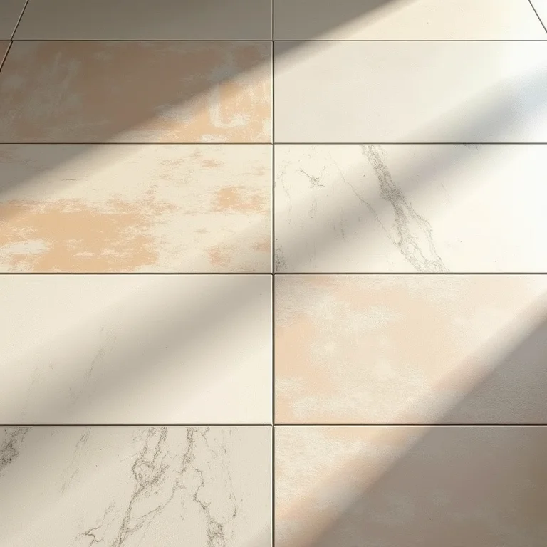 Placas de piso vinílico em composição moderna