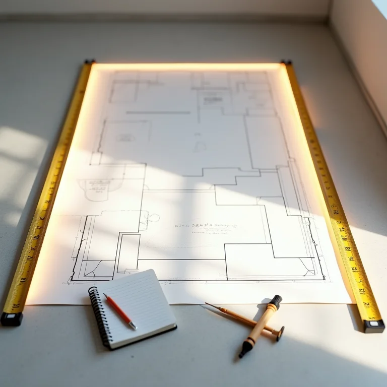 Planejamento da instalação de fitas de LED