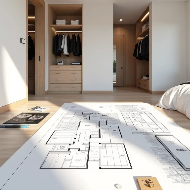 Planta baixa de suíte master valorizando o imóvel.