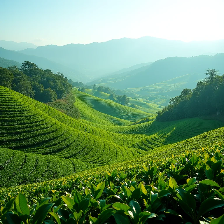 Plantações de café verdejantes em Salento, Colômbia, a capital do café