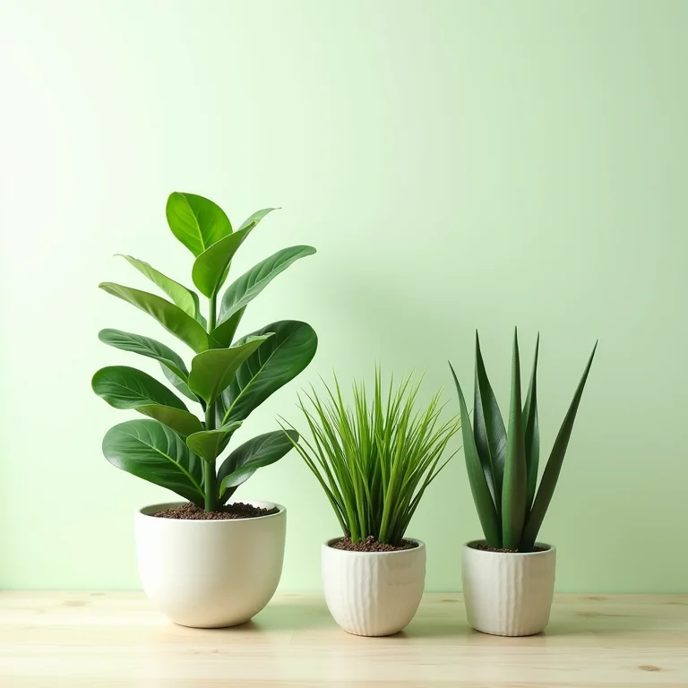 Plantas artificiais de baixa qualidade com aparência artificial