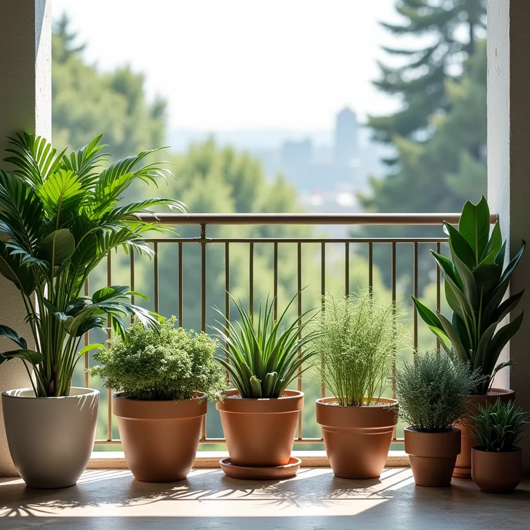 Plantas diversas decorando uma sacada charmosa