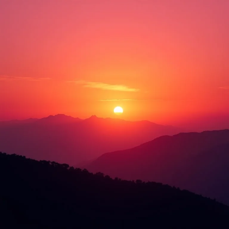 Pôr do sol alaranjado e rosado visto do Pão de Açúcar