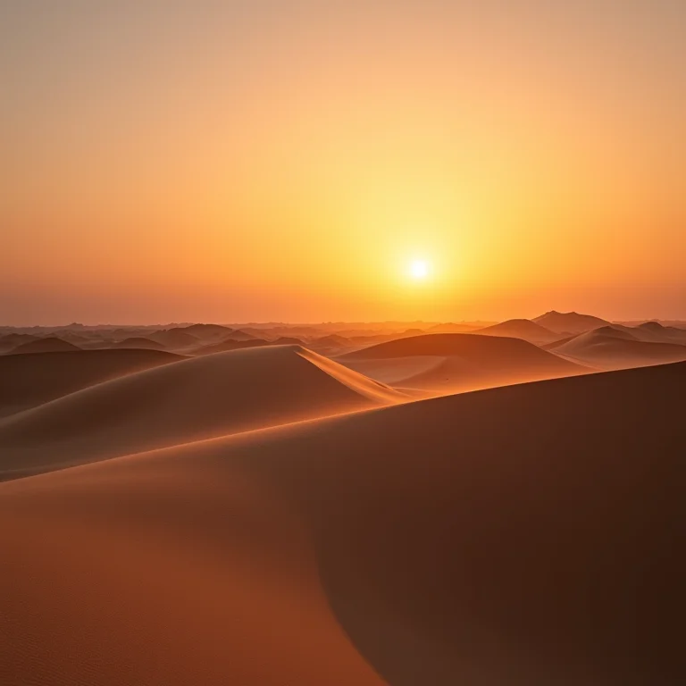 Pôr do sol espetacular nas dunas de Mangue Seco