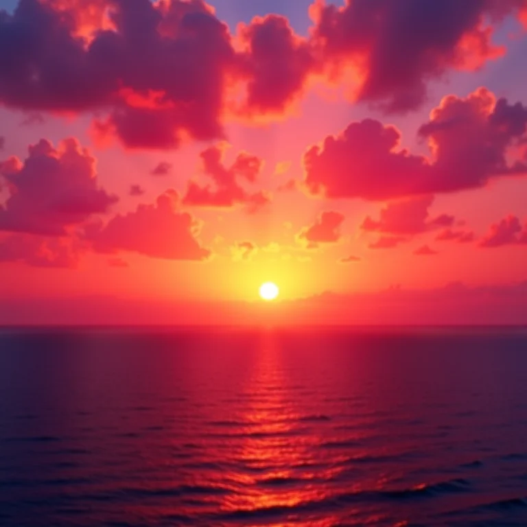 Pôr do sol vibrante em Maceió, Alagoas