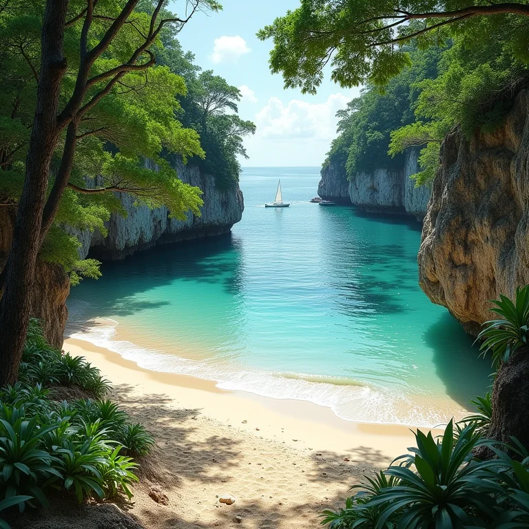 Praia da Fortaleza: refúgio tranquilo em meio à natureza exuberante