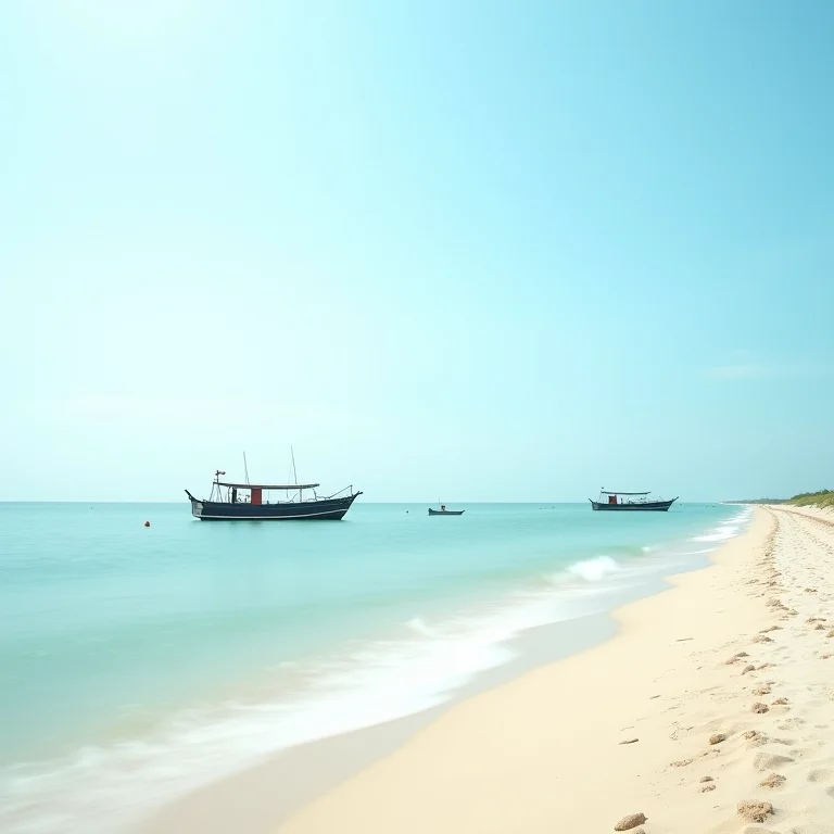 Praia tranquila de Algodões na Península de Maraú