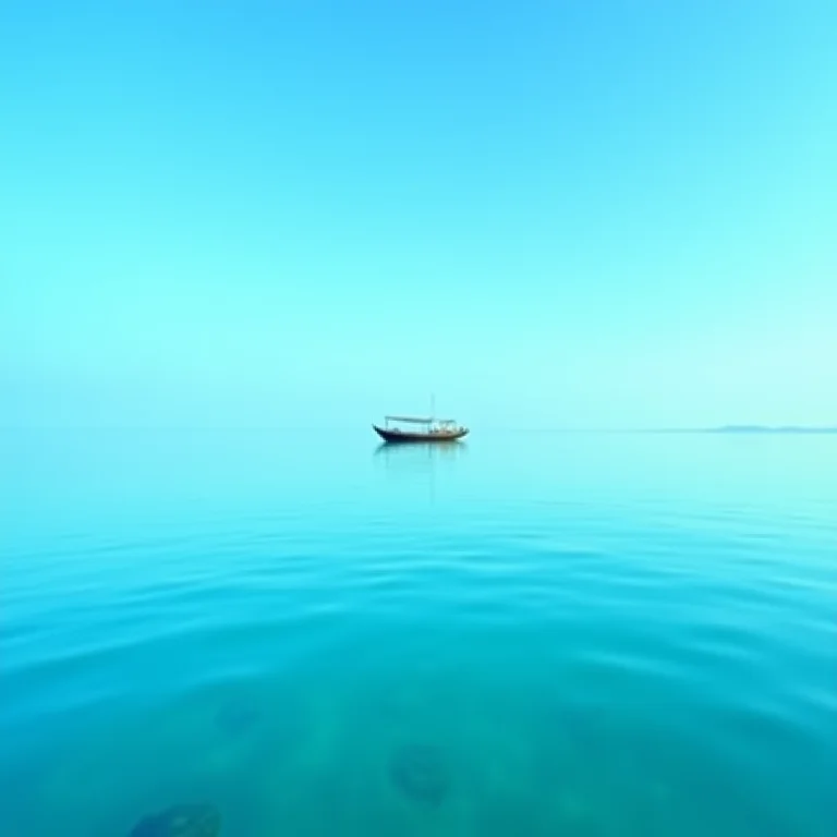 Praia tranquila na baixa temporada