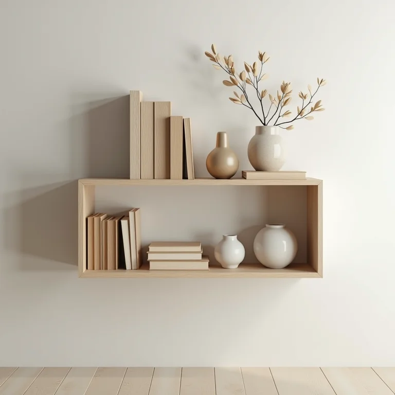 Prateleira cedendo sob o peso de objetos