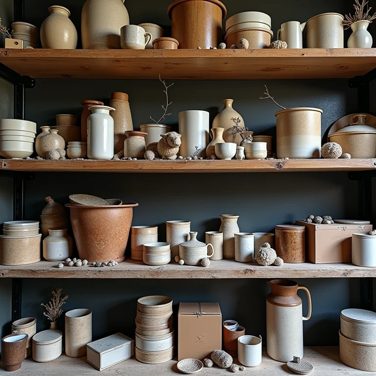 Prateleiras com excesso de objetos e poluição visual