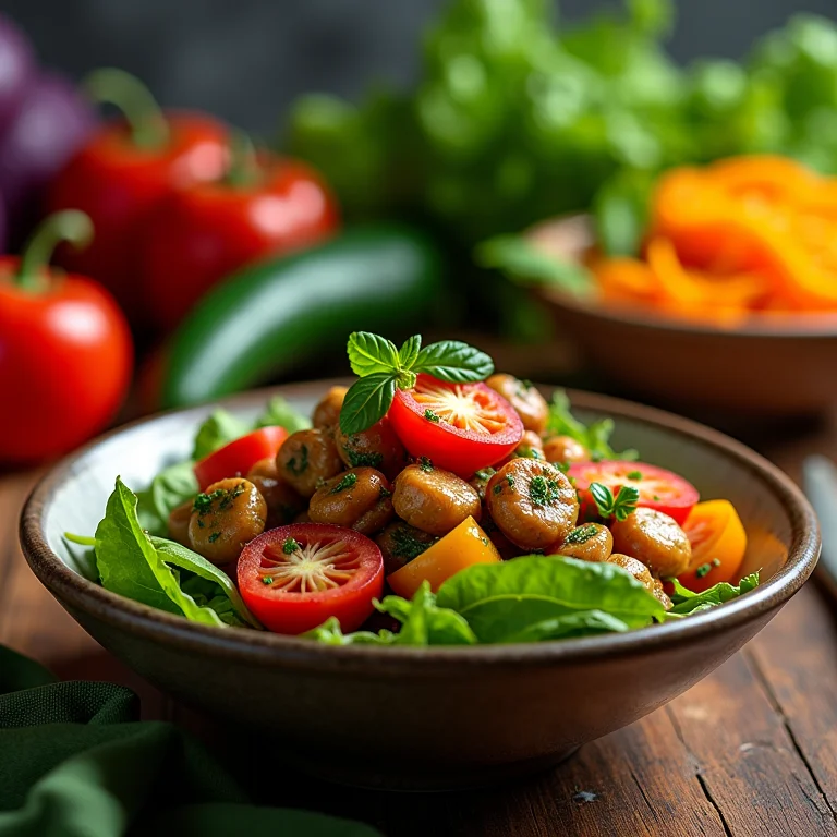 Prato vegetariano saboroso servido no Templo Zu Lai.