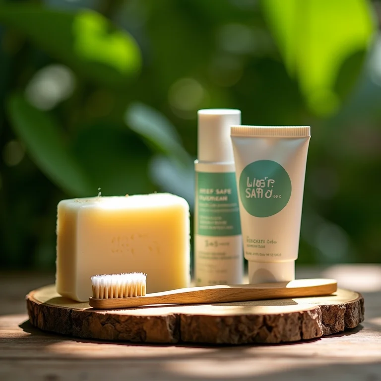 Produtos de higiene pessoal eco-friendly.