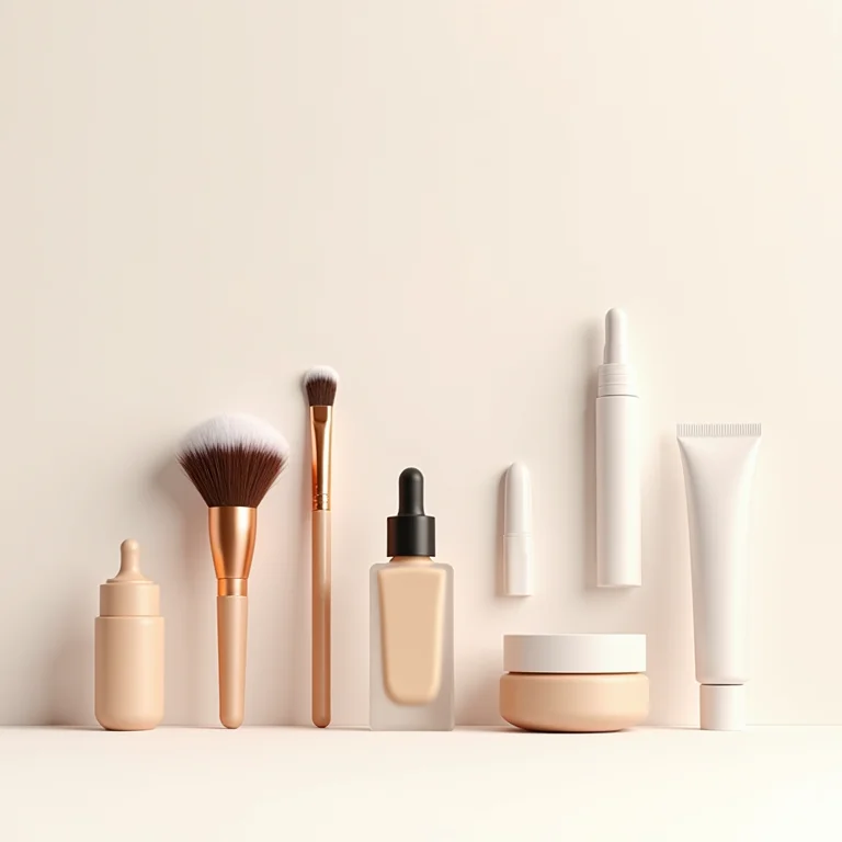 Produtos de skincare e maquiagem para preparar a pele