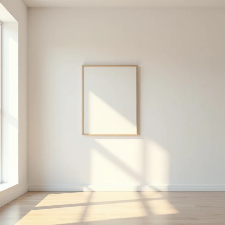 Quadro pendurado muito alto em parede