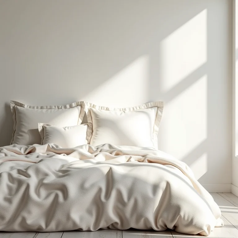 Quarto com roupa de cama de linho