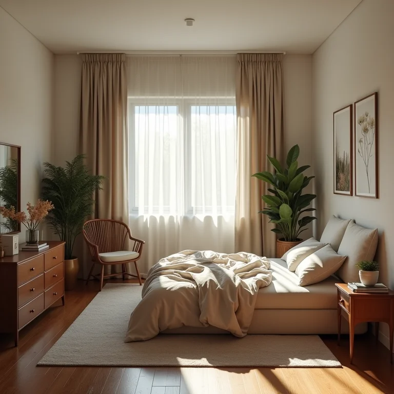 Quarto de casal pequeno com layout mal planejado