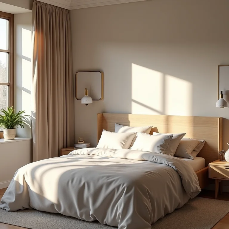 Quarto de casal pequeno sem personalidade