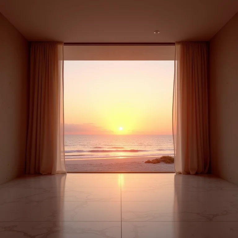 Quarto de hotel de luxo com vista para a praia