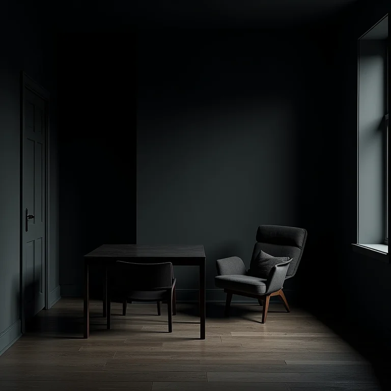 Quarto infantil com cores escuras e iluminação inadequada