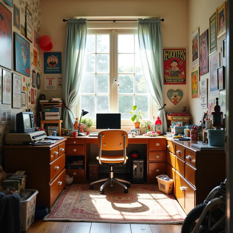 Quarto infantil com poluição visual