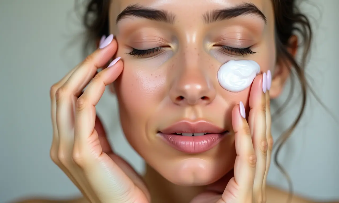 Remoção de maquiagem com cleansing balm, pele limpa.