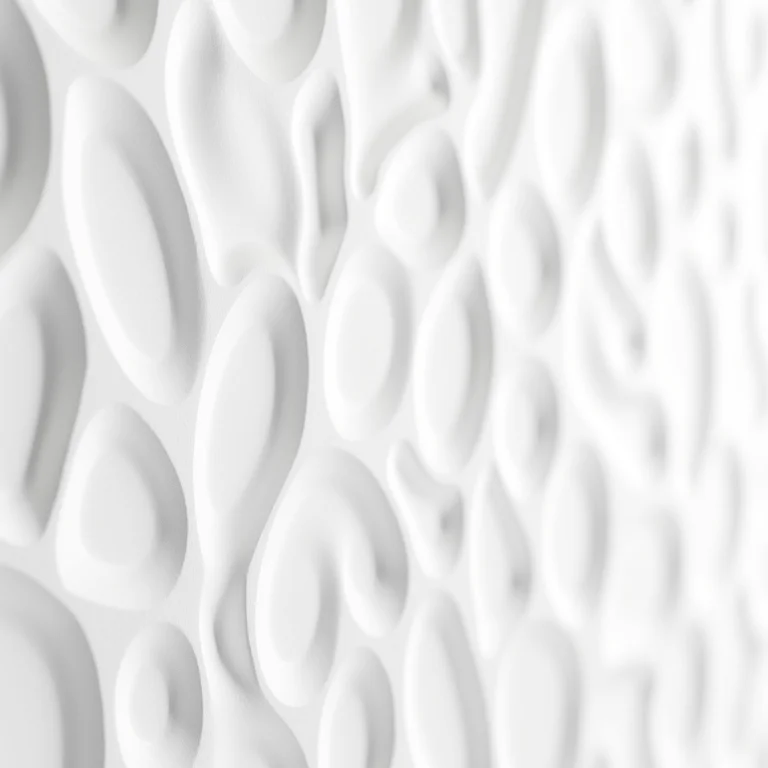 Revestimento 3D de gesso texturizado