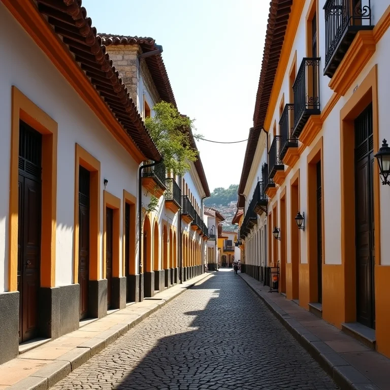 Rua histórica em Mariana, Minas Gerais