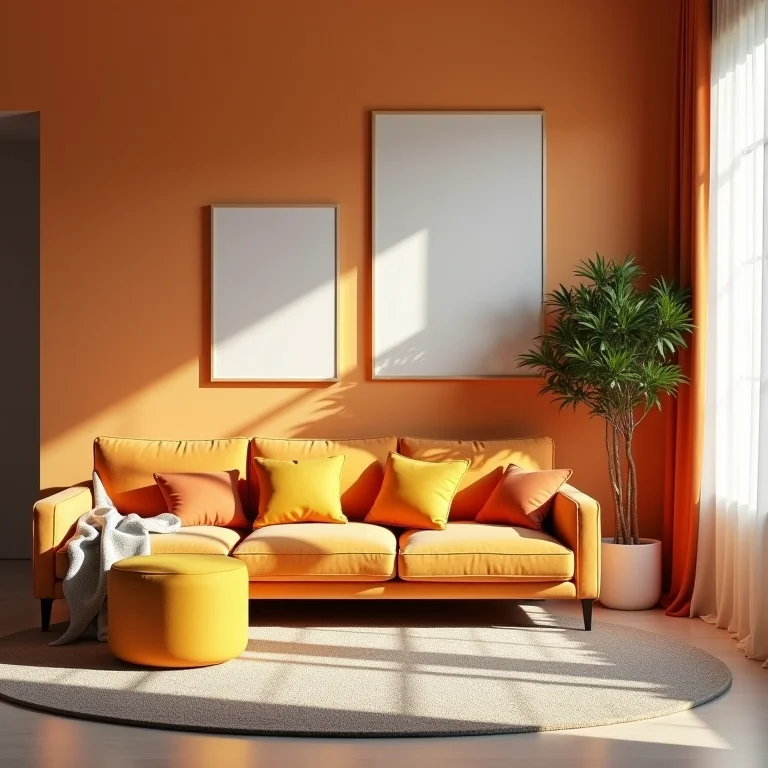 Sala de estar com cores que não combinam