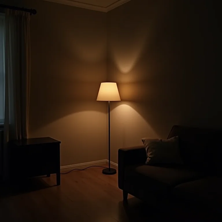 Sala de estar com iluminação inadequada