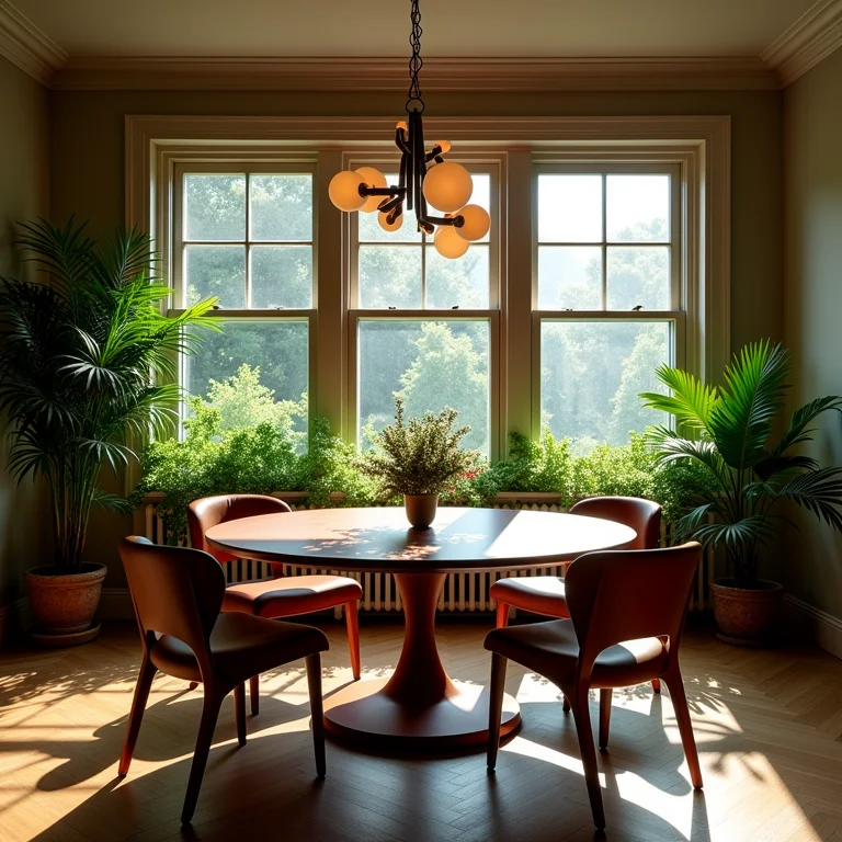 Sala de jantar sem plantas