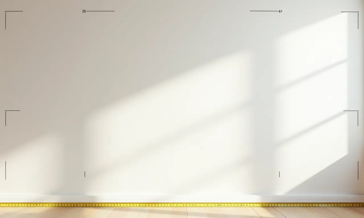 Sala vazia com marcações na parede para instalação de parede de escalada.