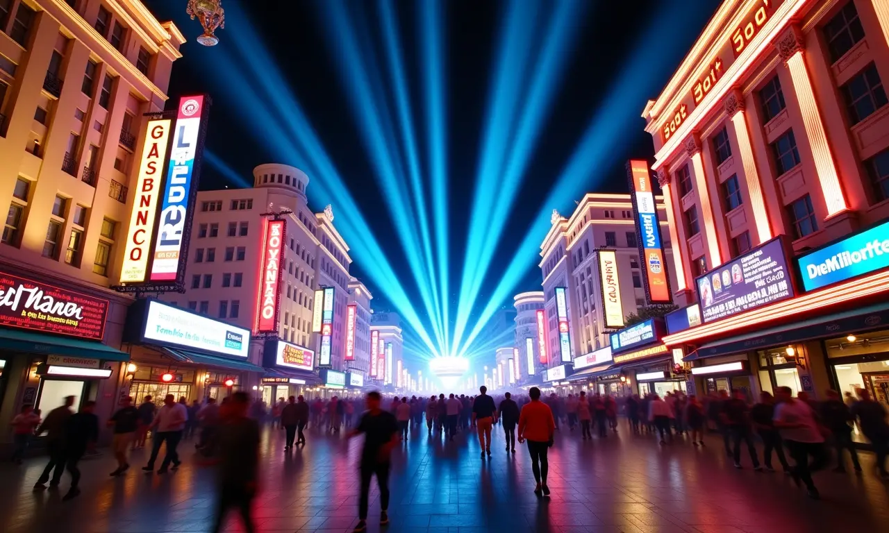 Show de luzes na Fremont Street Experience em Las Vegas.