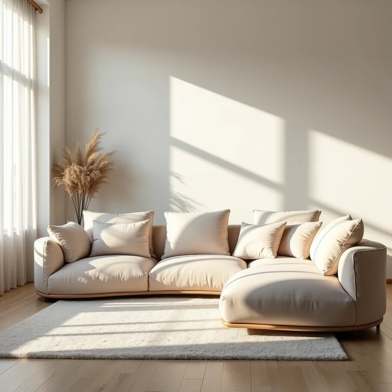 Sofá grande em sala pequena