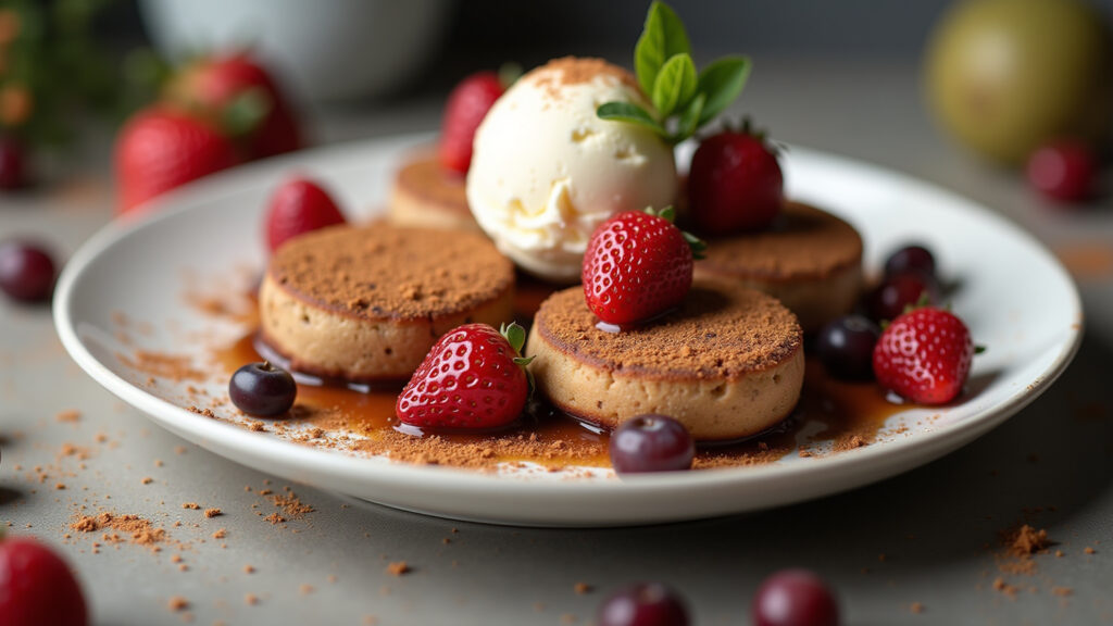 Espetinhos doces de morango, chocolate e banana.