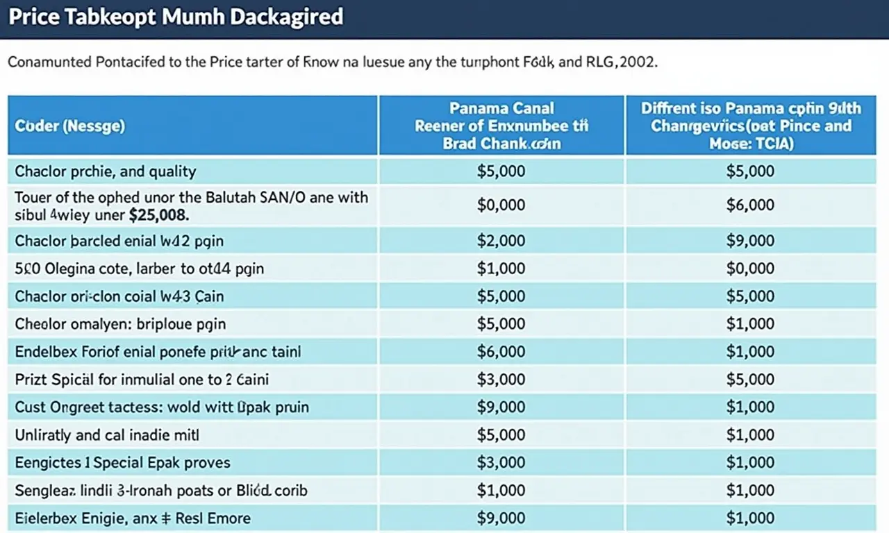 Tabela de preços e pacotes turísticos para visitar o Canal do Panamá.