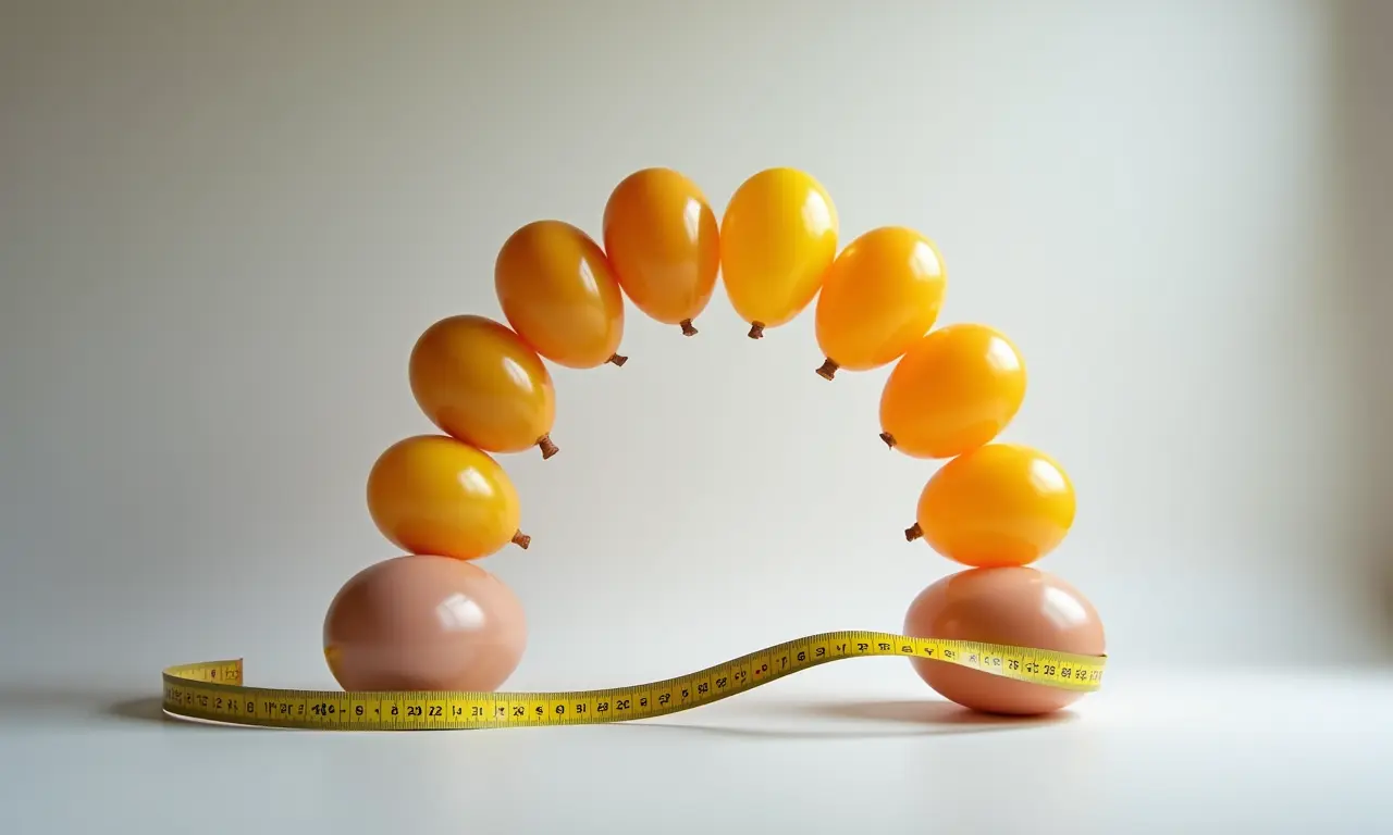 Tamanho ideal para um arco de balões.