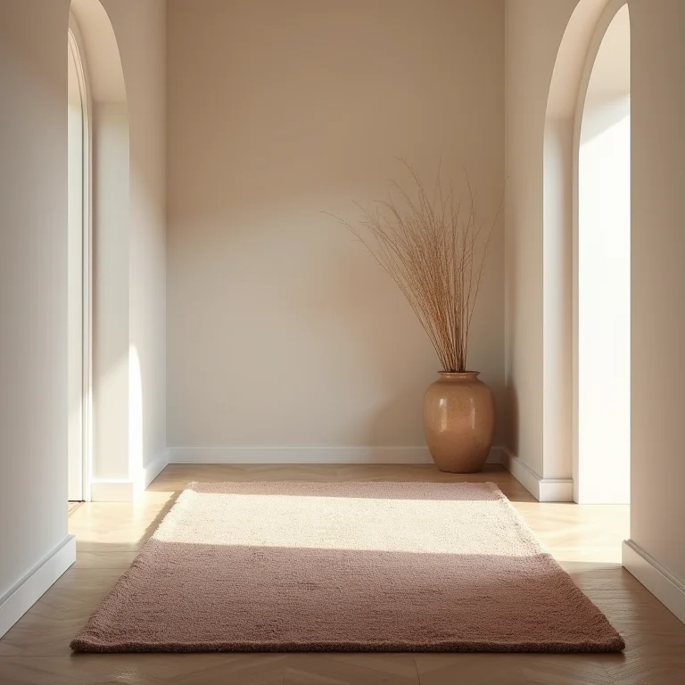 Tapete com textura e cor adequados para a entrada da casa.